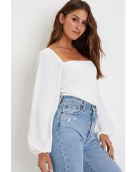 Lulus - Abundance Of Love Textured Long Sleeve Tie-Back Bodysuit - Lyst