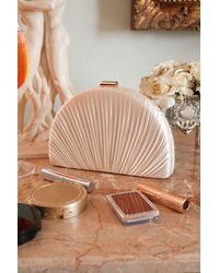 Lulus - Pleat Perfection Satin Pleated Hard Clutch - Lyst