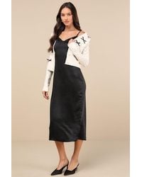 Lulus - Coquette Coziness Two-Piece Dress & Cardigan Set - Lyst