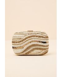 Lulus - Daffi And Ivory Beaded Clutch - Lyst