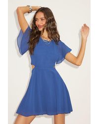 Lulus - Blissful Love Cutout Mini Skater Dress - Lyst