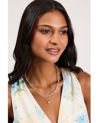 Lulus - Meleta Beaded Layered Necklace - Lyst