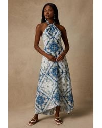 Lulus - Hania And Boho Print Halter Midi Dress - Lyst