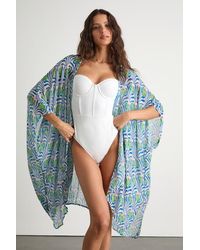 Lulus - Tika Multi Floral Print Sarong Swim Cover-Up - Lyst