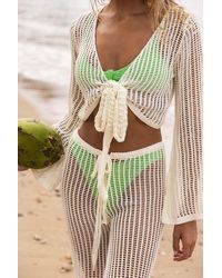 Lulus - Codhi Sheer Crochet Two-Piece Swim Cover-Up - Lyst