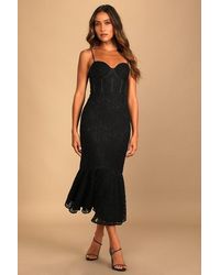 Lulus - Found Your Love Lace Sleeveless Trumpet Midi Dress - Lyst