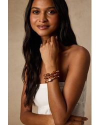 Lulus - Pembroke And Beaded Three-Piece Bracelet Set - Lyst