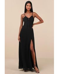 Lulus - Marveled Beauty Sleeveless Tie-Front Maxi Dress - Lyst