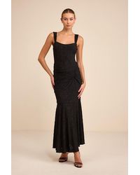 Lulus - Celeste Burnout Bustier Maxi Dress - Lyst