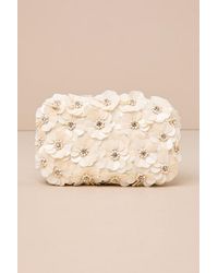 Lulus - Blooming Addition Sequin Rhinestone Box Clutch - Lyst