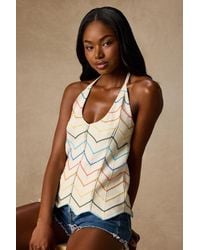 Lulus - Madalya Multi Striped Halter Sweater Top - Lyst