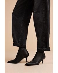 Steve Madden - Stasia Leather Pointed-Toe Ankle Booties - Lyst