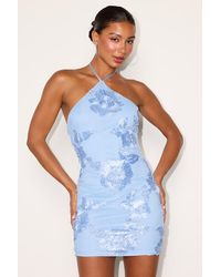Lulus - Celyna Mesh Floral Applique Mini Dress - Lyst