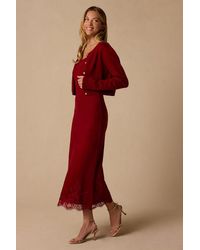 Lulus - Cazzy Two-Piece Lace Sweater Dress - Lyst