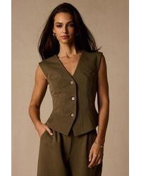 Lulus - Greta Button-Up Vest Top - Lyst