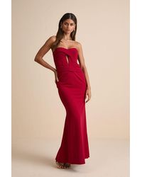 Lulus - Elegant Finesse Pleated Cutout Maxi Dress - Lyst