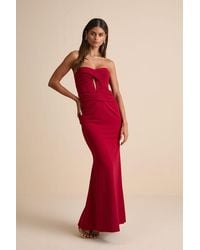 Lulus - Elegant Finesse Pleated Cutout Maxi Dress - Lyst