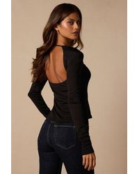 Lulus - Madigan Backless Long Sleeve Top - Lyst