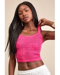 Lulus - Camilia Crochet Knit Tank Top - Lyst