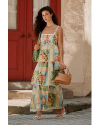 Show Me Your Mumu - Peyton And Floral Tiered Midi Dress - Lyst