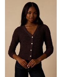 Lulus - Breezy Attitude Loose Knit Button-Up Cardigan Sweater - Lyst