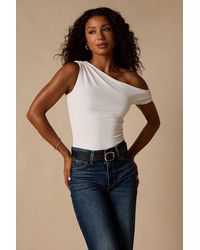 Lulus - Lulah Slinky Knit Asymmetrical Bodysuit - Lyst