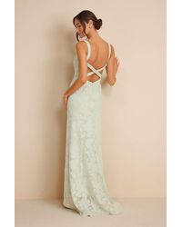 Lulus - Perfectly Classy Floral Burnout Backless Maxi Dress - Lyst