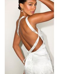 Lulus - Yvonne Jacquard Satin One-Shoulder Mini Dress - Lyst