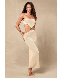 Lulus - Nevrah Crochet Strapless O-Ring Swim Cover-Up Dress - Lyst