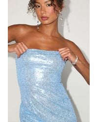 Lulus - Unstoppable Glow Sequin Strapless Mini Dress - Lyst
