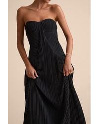 Lulus - Narasha Pleated Strapless Maxi Dress - Lyst
