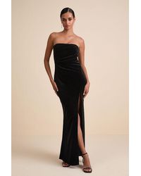 Lulus - Perfectly Captivating Velvet Strapless Maxi Dress - Lyst