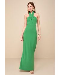 Lulus - Mesmerizing Perfection Halter Neck Backless Maxi Dress - Lyst