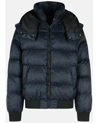 Balmain - Short Nylon Jacquard Down Jacket With Monogram - Lyst