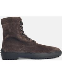 Tod's - Suede Ankle Boots - Lyst
