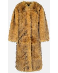 ROTATE BIRGER CHRISTENSEN - 'bina' Polyester Faux Fur Coat - Lyst