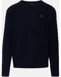 Polo Ralph Lauren - Wool Blend Blue Sweater - Lyst