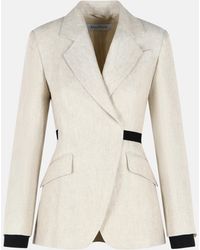 Max Mara - 'Neutro' Linen Blazer - Lyst