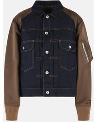 Sacai - And Cotton And Polyester Jacket - Lyst