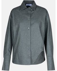 The Attico - 'eliza' Wool Blend Shirt - Lyst