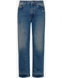Off-White c/o Virgil Abloh - Corporate Azure Cotton Denim Jeans - Lyst