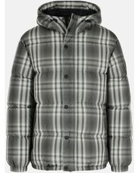 Burberry - Gradient 'Check' Hooded Polyester Down Jacket - Lyst
