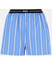 MSGM - Cotton Shorts - Lyst