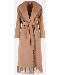 Jonathan Simkhai - Fringe-Trimmed Belted Coat - Lyst