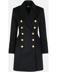 Balmain - 10 Buttons Coat In Virgin Wool And Cashmere - Lyst