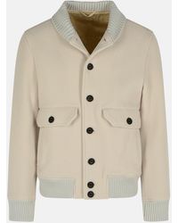 Eleventy - Wool Blend Bomber Jacket - Lyst