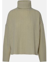 360cashmere - 'angelica' Turtleneck Sweater In Ivory Cashmere Blend - Lyst