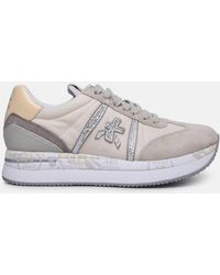 Premiata - 'conny' Leather And Nylon Sneakers - Lyst