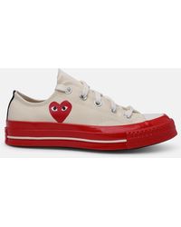 COMME DES GARÇONS PLAY - Comme Des Garçons Play X Converse Cotton Sneakers - Lyst