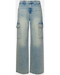 7 For All Mankind - Cotton Blend Cargo Jeans - Lyst